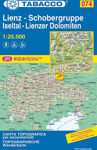 TABACCO 74. Lienz, Schobergruppe, Iseltal, Lienzer Dolomiten