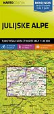 Julijske Alpe 1:40.000, turistična karta z vodnikom