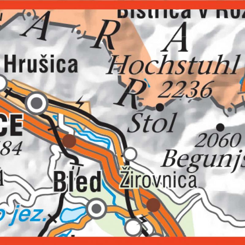Stol, planinska karta
