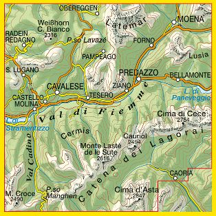 TABACCO 14. Val di Fiemme Lagorai, Latemar