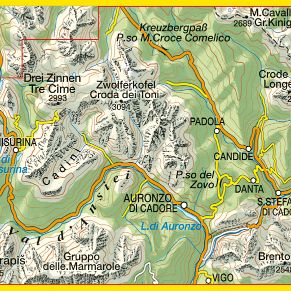 TABACCO 17. Dolomiti di Auronzo e del Comelico