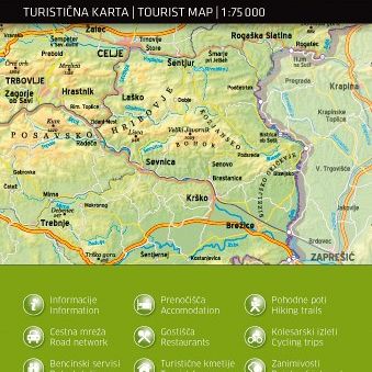 Posavsko hribovje 1:75.000, turistična karta