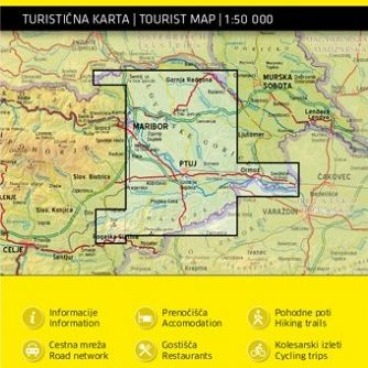 Štajerska – Slovenske Gorice, Haloze, Boč 1:50.000, turistična karta