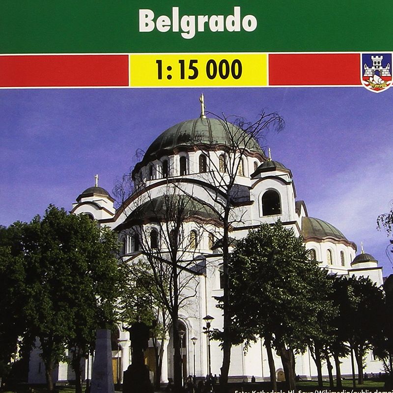 Belgrado 1:15.000, pianta della città