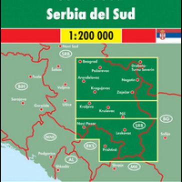 Serbia del Sud 1:200.000, carta stradale