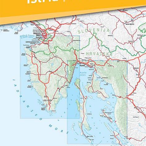 Istra, Kvarner 1:150.000, turistična karta