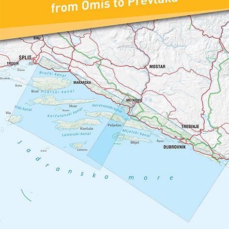 Dalmacija II 1:150.000, turistična karta