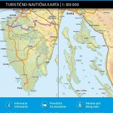 Istra, Kvarner 1:100.000, turistično-navtična karta