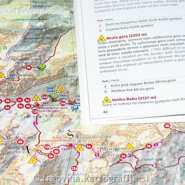 Kamniško-Savinjske Alpe, Koroška, mappa turistica e guida