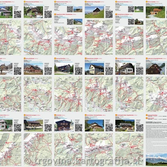 Karavanke – od Kepe do Košute, mappa escursionistica