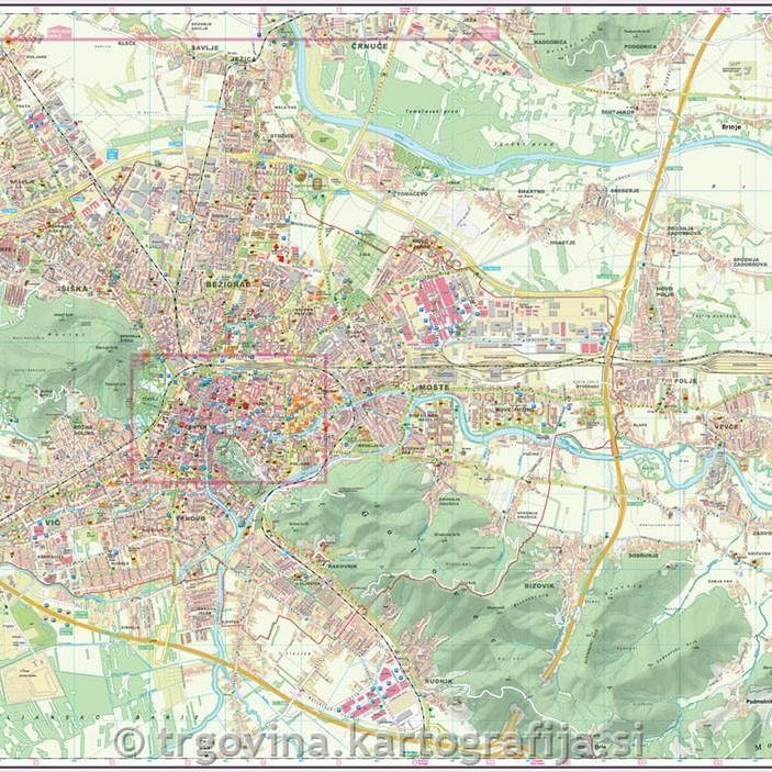 Ljubljana, mestna karta