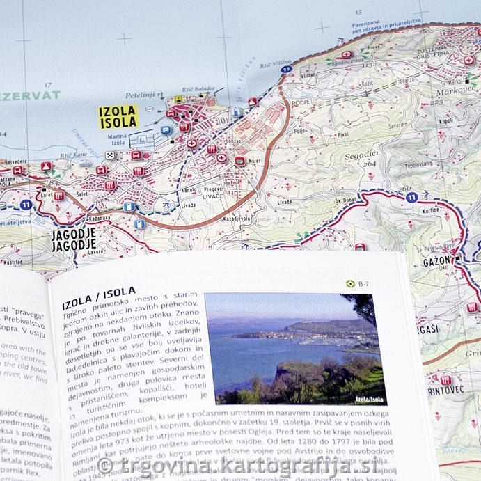 Primorska, turistična karta z vodnikom