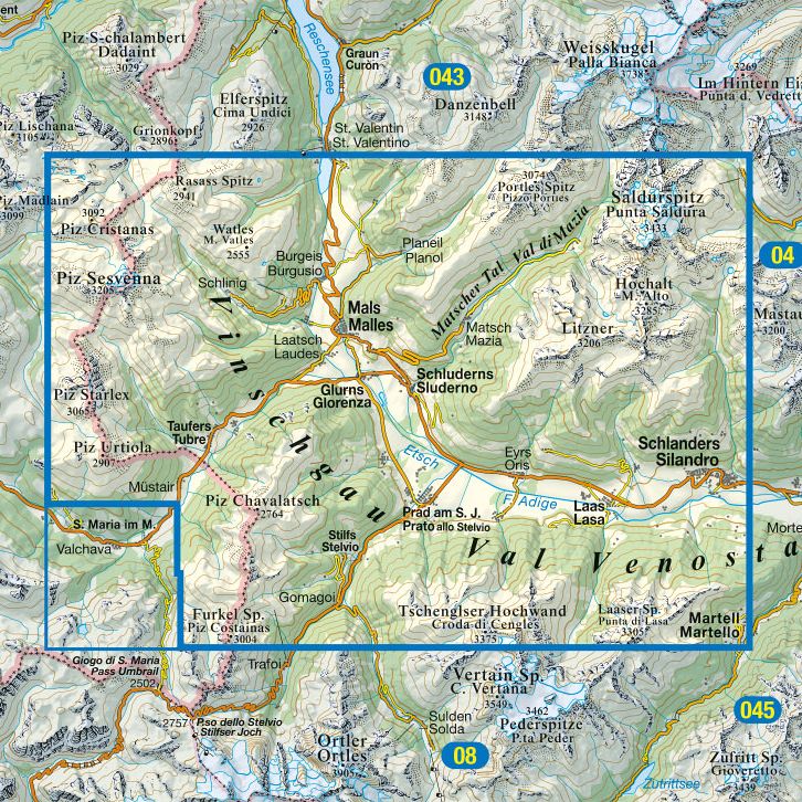 TABACCO 44. Val Venosta, Malles / Vinschgau, Mals, Sesvenna
