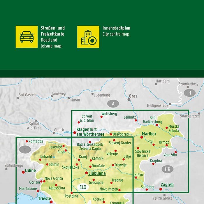 Slovenija 1:150.000, avto+turistična karta
