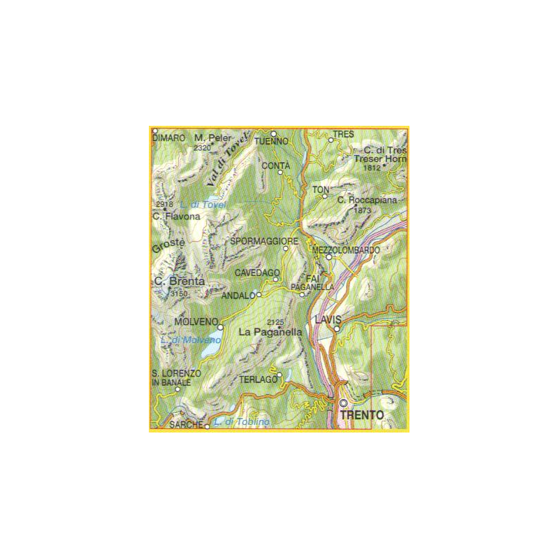 TABACCO 67. Altopiano della Paganella, L.di Tovel, C. Brenta, Trento