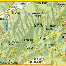TABACCO 68. Prealpi Trevigiane e Bellunesi, M. Cesen, Col Visentin