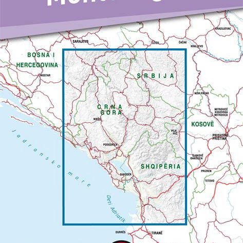Črna Gora / Montenegro carta automobilistica