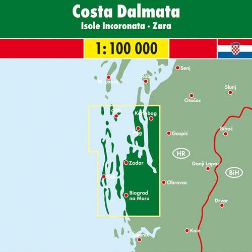 Dalmatinksa obala št.1, avto/turistična karta