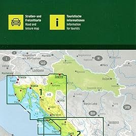 Costa Croata, carta stradale e turistica