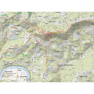 Lisica in Sevnica z okolico, carta escursionistica