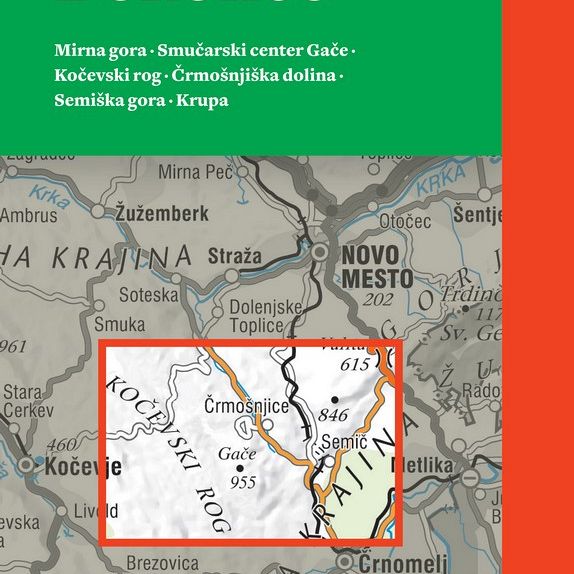 Semič z okolico, carta escursionistica